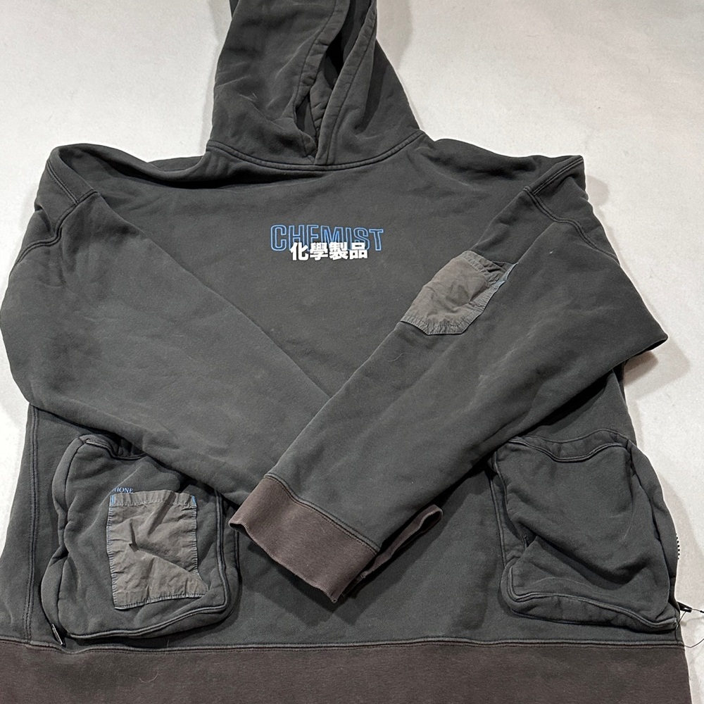 C2H4 Large Gray Chemist Hoodie with Pockets